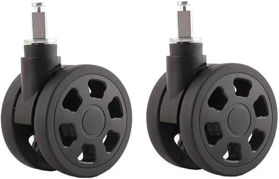 2 Pcs Universal Luggage Replacement Wheels Quiet Rolling Suitcase Wheel Replacement Kit, Easy Install for Travel Bags, Luggage & Rolling Duffels Black,Installation