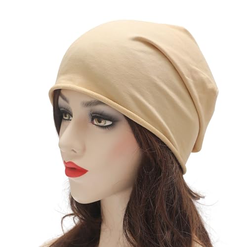 Image of ZLYC Cotton Thin Slouchy Beanie Hat for Men Women Fashion Soft Stretch Knit Skull Cap