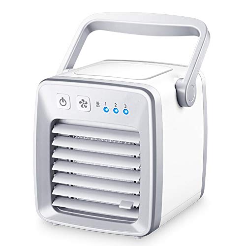 Preisvergleich Produktbild Tragbarer Luftkühler, Persönlicher Weltraum Klimaanlagen Ventilator, Verdunstungs Luftbefeuchter für Den Desktop, USB, Mini, Leise, Kein Durchsickern, für Office Home Outdoor Reisen,White