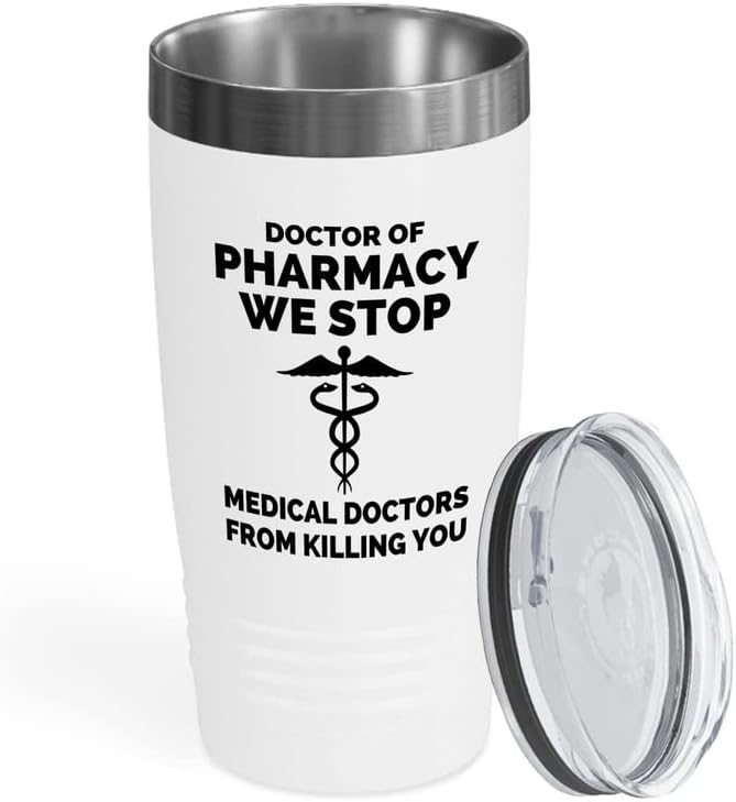 Pharmacist White Edition Viking Tumbler 20oz - Doctors kill - Nurse Doctor Chemist Pharmacy Technician Patient Practicioner Laboratory Research Technologist