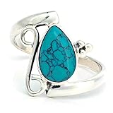 Material: 925 er Sterlingsilber, Stein: Türkis