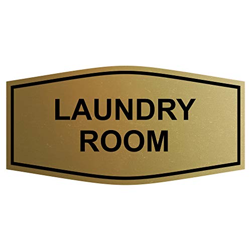 Fancy Laundry Room Sign (Brushed Gold) - Large 1 Pack