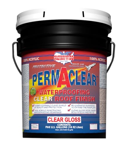 Clear Gloss Protective Roof Sealer PERMACLEAR Waterproofing (5 Gallon)