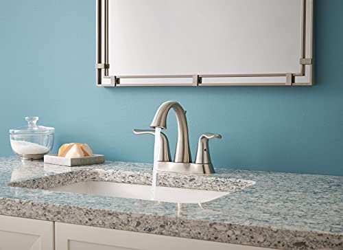 Delta Faucet Lahara Centerset Bathroom Faucet Brushed Nickel, Bathroom Sink Faucet, Diamond Seal Technology, Metal Drain Assembly, Stainless 2538-Ssmpu-Dst #TOP1