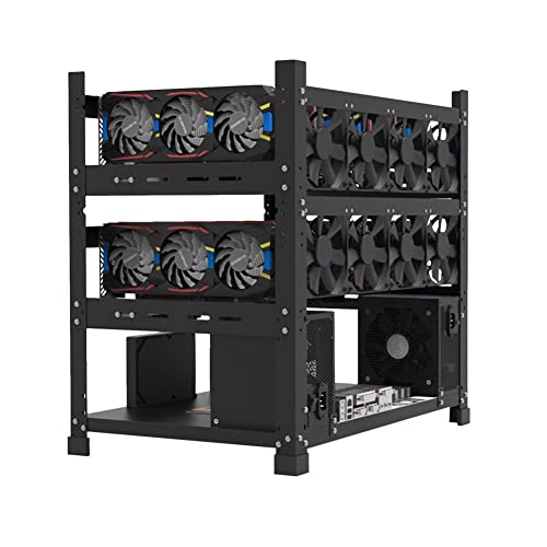 Mining Rig Frame 12-GPU, 12 GPU Aluminum Stackable Open Air Mining Computer Frame Rig Ethereum Veddha V3D (12 GPU 3 Layers),ï¼ˆFans & GPU is not Includedï¼‰
