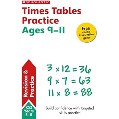Times Tables Workbook for children Ages 9-11 with free online practice test