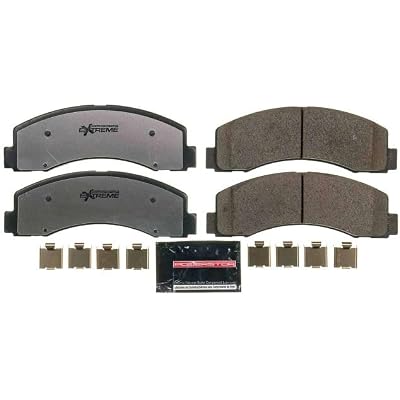 PowerStop Front Brake Pads For Ford Expedition 2010-21 |F-150 2010-20 |Lincoln Navigator 2010-22 - Z36 Truck & Tow Carbon-Fiber Ceramic Brake Pads With Installation Hardware, Z36-2087