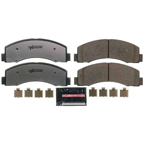 PowerStop Front Brake Pads For Ford Expedition 2010-21 |F-150 2010-20 |Lincoln Navigator 2010-22 - Z36 Truck & Tow Carbon-Fiber Ceramic Brake Pads With Installation Hardware, Z36-2087