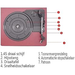 AURADO Gramophone, Platine Vinyle Bluetooth À Trois Vitesses 18/25/30 Cm Tourne Disque Vinyle Vintage avec S Intégré… - Les Beatles, Paul McCartney, John Lennon, RIngo Starr, George Harrison AURADO Gramophone, Platine Vinyle Bluetooth À Trois Vitesses 18/25/30 Cm Tourne Disque Vinyle Vintage avec S Intégré… – Image 2