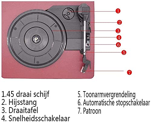 AURADO Gramophone, Platine Vinyle Bluetooth À Trois Vitesses 18/25/30 Cm Tourne Disque Vinyle Vintage avec S Intégré… - Les Beatles, Paul McCartney, John Lennon, RIngo Starr, George Harrison AURADO Gramophone, Platine Vinyle Bluetooth À Trois Vitesses 18/25/30 Cm Tourne Disque Vinyle Vintage avec S Intégré… – Image 3