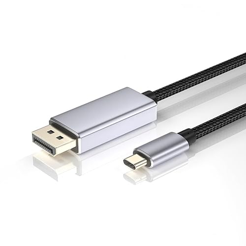 8K USB C auf Displayport Kabel 1,8m, BolAAzuL USB 3.1 zu DP 1.4 Kabel geflochtener Video Adapter Kabel 8K@60Hz 4K@144Hz für MA CBOOD Pro/Air, IM AC, IP AD Pro 2020, XP S, Galaxy S20
