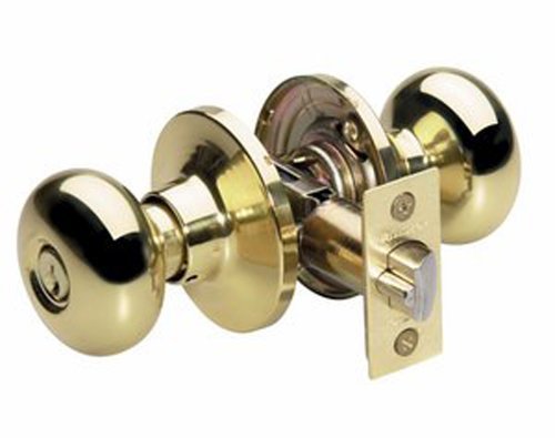 Master Lock BCO0103 Biscuit Door Knob with Lock, Polished Brass by Master Lock - Image 3