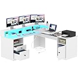 DWVO L Shaped Desk with...