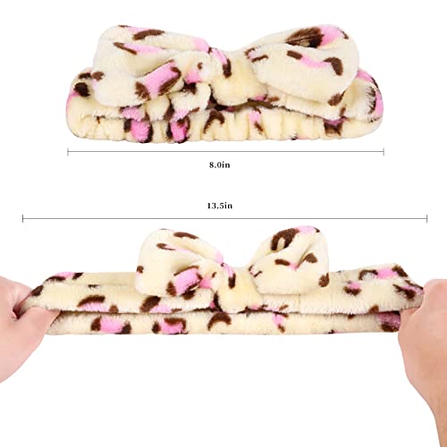 Wuiien Spa Headbands Makeup Facial Headband Adjustable Soft Coral Fleece Headband Face Washing Skin Care Spa Shower Gift Yoga Fitness For Women Girls #TOP1