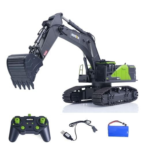TOUCAN RC HOBBY US in Stock 1/14 Rc Excavator 593 Huina Model Car Battery 2.4G Remote Control 22Ch...