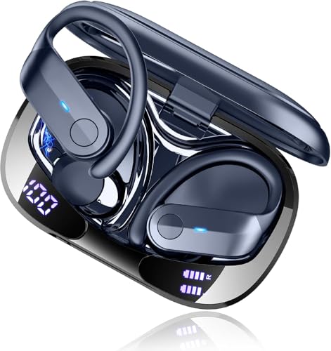 Image of Wireless Earbuds Sports, 70Hrs Bluetooth 5.4 Headphones Running with 6D Deep Bass, IPX8 Waterproof ENC Noise Cancelling Earphones with Earhooks, Over Ear Buds, USB-C Headset for Workout/Gym-2026
