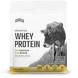 Levels Grass Fed Whey Protein Powder, No Artificials, 24G of Protein, Vanilla Bean, 1LB