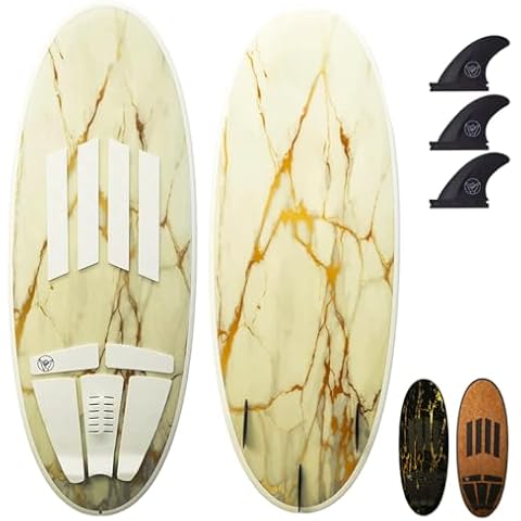 South Bay Board Co. - 63” / 54" / 52" Wakesurf Board - Best Performance Wake Surfboards for Kids & Adults - Durable Compressed Fiberglassed Wake Surf Board - Pre-Installed Wax-Free Foam Traction Cover