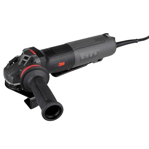Image of 3M Electric Angle Grinder, 11129, VS, 4.5-5 in Paddle Switch, 13-Amp, 120V, for Cutting, Grinding, Polishing and Rust Removal,1 EA