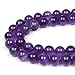 JARTC 5A Natural South Africa Amethyst Gemstone Round Stone Beads for Jewelry Making DIY Bracelet Necklace (8mm)