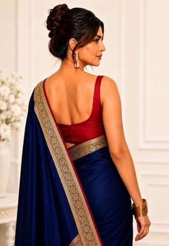 Image of Women's Glory Banarasi Satin Silk Saree for Women.