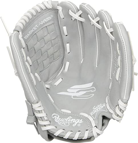 image for Rawlings Sure Catch Series Fastpitch Softball Glove, Teal/Grey/White, 