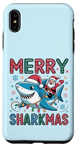 Merry Sharkmas AO[Z[^[ T^ CfBO V[N Cgt X}zP[X iPhone XS Max p