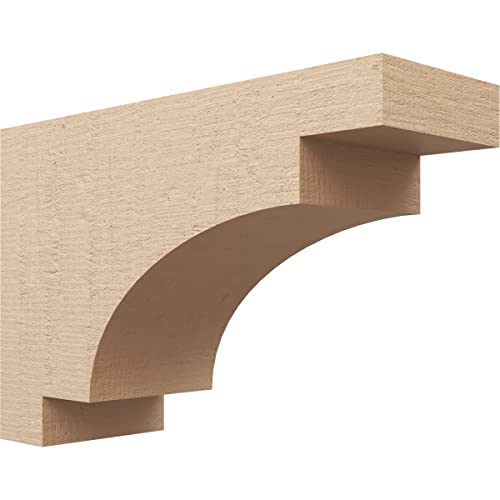 9"W x 27"D x 18"H Classic Mediterranean Rough Cedar Woodgrain TimberThane Corbel, Primed Tan