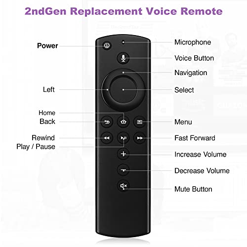 Replacement Voice Remote Control L5B83H (2Nd Gen) Fit For 2Nd Gen Fires Tv Stick / 2Nd Gen Fires Tv Cube / 1St Gen Fires Tv 2Cube/Fires Tv Stick 4K / Fires Tv Stick Lite / 3Rd Gen Fires Tv #TOP1