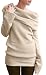 Merryfun Women's Spring Off-shoulder Pullover Sweater Bottoming Shirt, Brown M