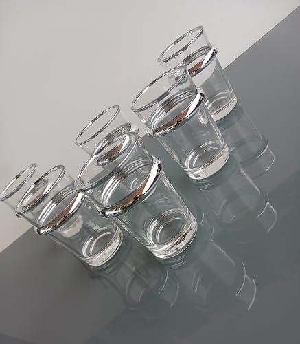 MIELIMON Set de 6 vasos elegantes para té marroqui de 150ml, tazas de té persa árabe para servir café, café expreso