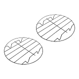 2Pcs 8 Inch Air Fryer Rack Cooking Steaming Cooling Multi-Purpose 304 Stainless Steel Round Rack Cro