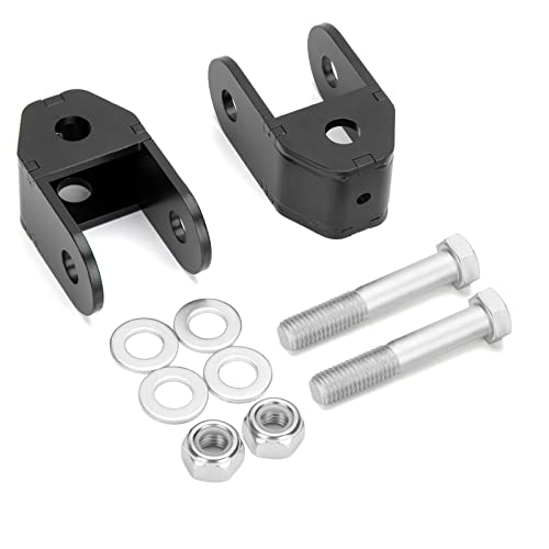 dynofit 2-4 Rear Shock Extensions for Chevy Chevrolet Silverado 1500 2WD 4WD 1999-2022, GMC Sierra 2WD 4WD 1999-2022, 2-4 inch Rear Lift Leveling kits, Black Powder Coated.