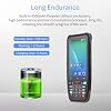 BISOFICE Handheld POS Android 10.0 PDA Terminal 1D/2D/QR Barcode Scanner Support 2/3/4G WiFi BT Communication with 4.0 Inch Touchscreen for Supermarket Restaurant Warehouse Retail Inventory Logistics