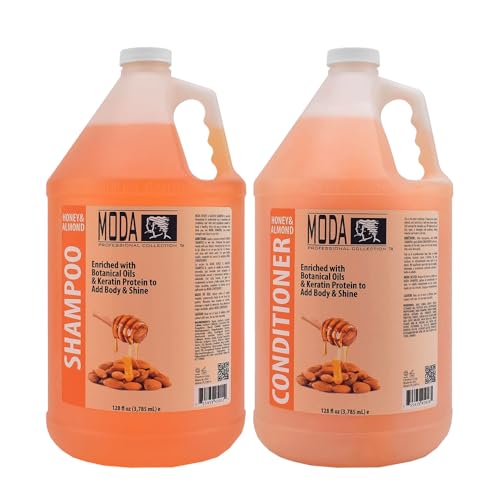 MODA Honey Almond Shampoo and Conditioner Set – 128 oz Each, 2 Gallon Bulk Hair Care Bundle – Moisturizing Salon Backbar Refills for Hotels, Airbnb, Salons & Dispensers image 4