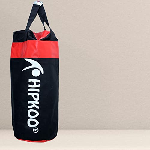 Image of Hipkoo Sports 2.5 Feet Unfilled Matte Punching Bag, Hanging Bag for Boxing MMA Sparring Punching Training Kick Boxing Muay Thai (Black)