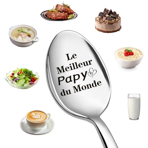 Papy Cucchiaino da caffè Tè Papi Regali Per Nuovo Nonno Regalo Originale Idee Regalo Natale Grande Pere Regali Compleanno Nonno Regalo Festa Della Peres Per Grande Papà Regali Per Nonno