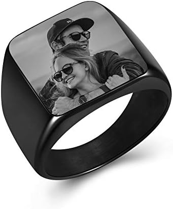 Personalized Master Custom Picture Signet Ring Engraved Polished ...