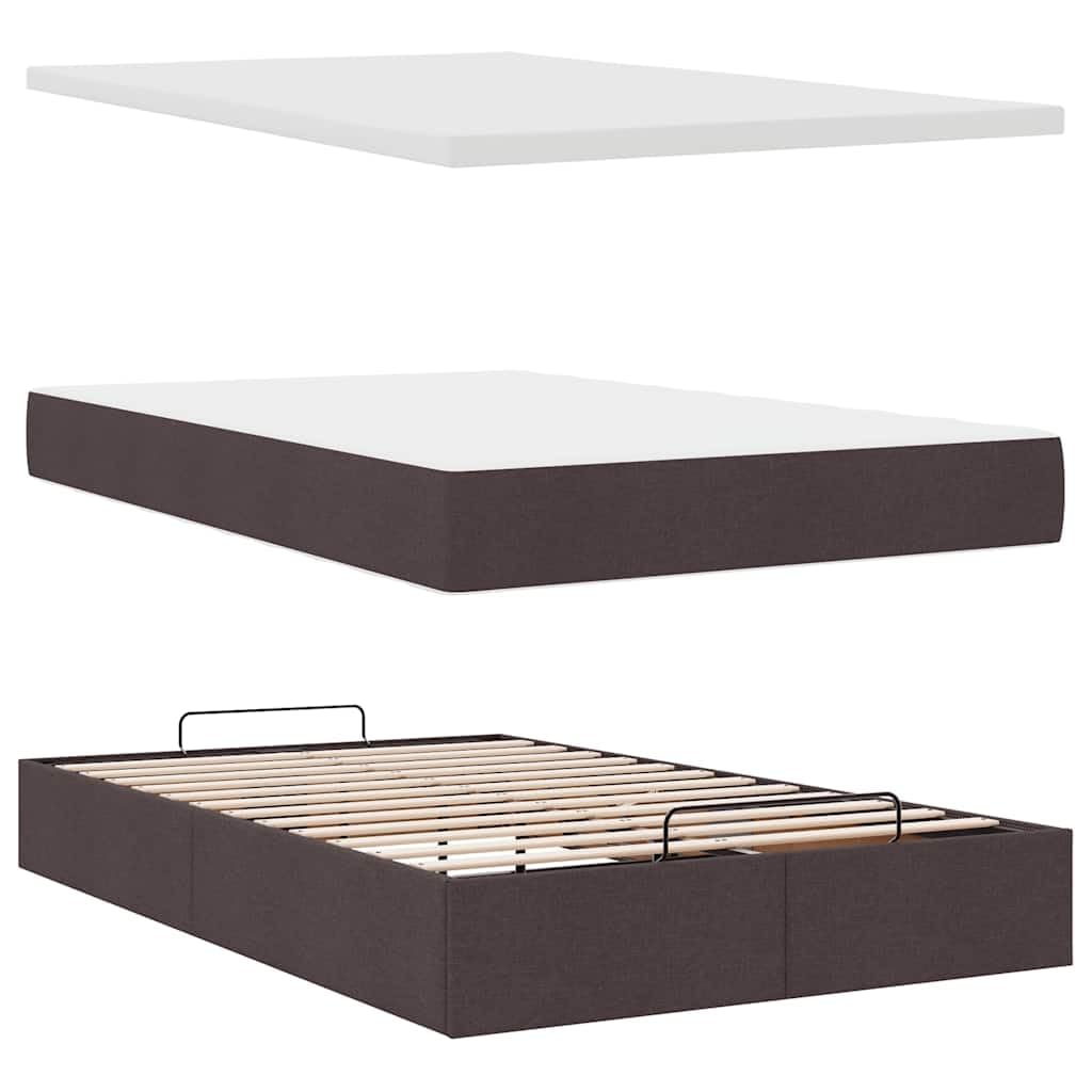 Letto contenitore con sollevamento idraulico 3 in 1 in tessuto morbido e