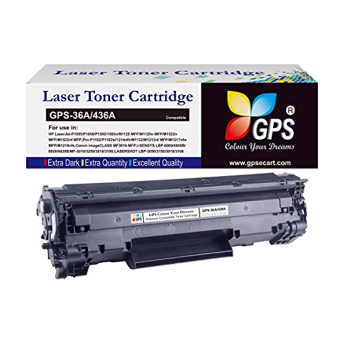 Image of GPS - 36A /CB436A Compatible Black Toner Cartridge for for HP Printers P1505, P1505n, M1120n, M1522n, M1522nf
