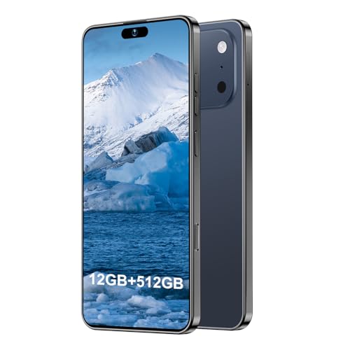 UIOUOR 17PM Smartphone: Snapdragon 8 Gen 3, 12GB RAM + 512GB Storage, 7000mAh Battery, 6.99-inch Display, 68MP+108MP Camera, Android 15, 5G, Dual SIM - Superior OS Outperforms Competitors (Dark Blue)