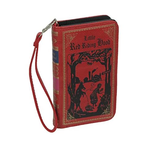 Things2Die4 Little Red Riding Hood Book Wallet ID Holder Snap Close Novelty Fashion Wristlet,7 Inch Cover