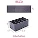 DIOMMELL 6 Pack Foldable Cloth Storage Box Closet Dresser Drawer Organizer Fabric Baskets Bins Containers Divider for Clothes Underwear Socks Lingerie Clothing, Dark Grey 00-0600