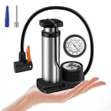 ✔【Stabil Fußpedaldesign】Die rutschfesten, einziehbaren Pedale und die Gusseisenbasis machen diese Fahrradpumpe beim Aufpumpen stabiler und rutschfester. Fußpumpe Im Vergleich zu herkömmlichen Pumpe müssen Sie sich beim Aufpumpen nicht bücken, können aufrecht bleibe, damit Sie sich die Hände nicht taub werden.