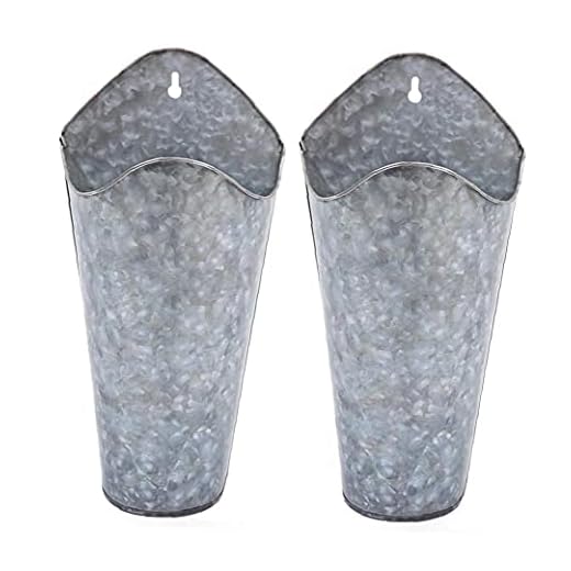 Blomkruka Wall Planter Hängande vas Metal blomma växt Hållare för suckulenter Örter Flower Holder Hem Wall Decoration 2PCS