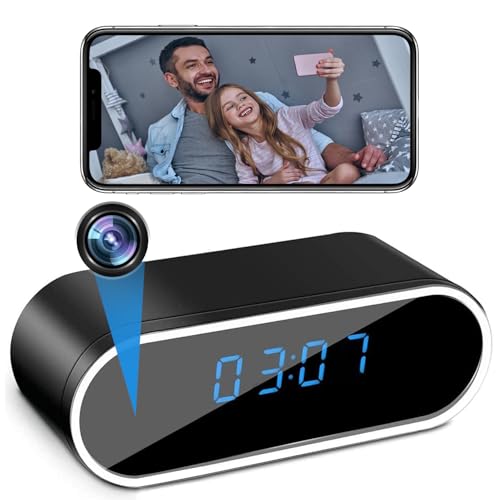 DAIFAC WiFi Hidden Camera Clock HD 1080P for Home, Office, Indoor Surveillance Camera Wireless Spy Camera with Motion Detection/Night Vision Nanny Cam Security Camera