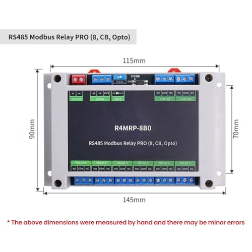 Módulo de relé industrial de 8 canales con protocolo Modbus RTu sobre RS485 7
