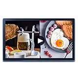 SHENGSHIYU LED-Restaurant-Menütafel für Menü,Querformat/Hochformat,Fernveröffentlichung/USB-Veröffentlichung,Wandmontage/Eingebaut,Werbeaufsteller zur Wiedergabe von Videos/Bildern 21.5"