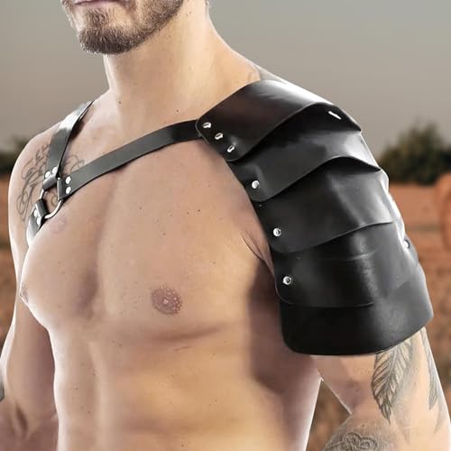 Épaulette asymétrique de chevalier aux finitions armure d'époque