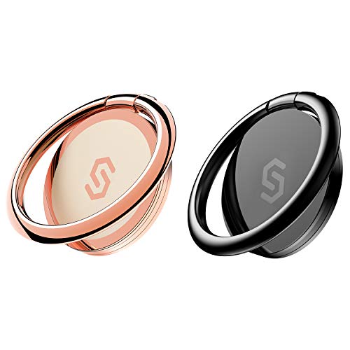 Syncwire Cell Phone Ring Holder Stand, 360 Degree Rotation Universal Finger Ring Kickstand with Polished Metal Phone Grip for Magnetic Car Mount Compatible with iPhone, Samsung, LG, Sony, HTC and More